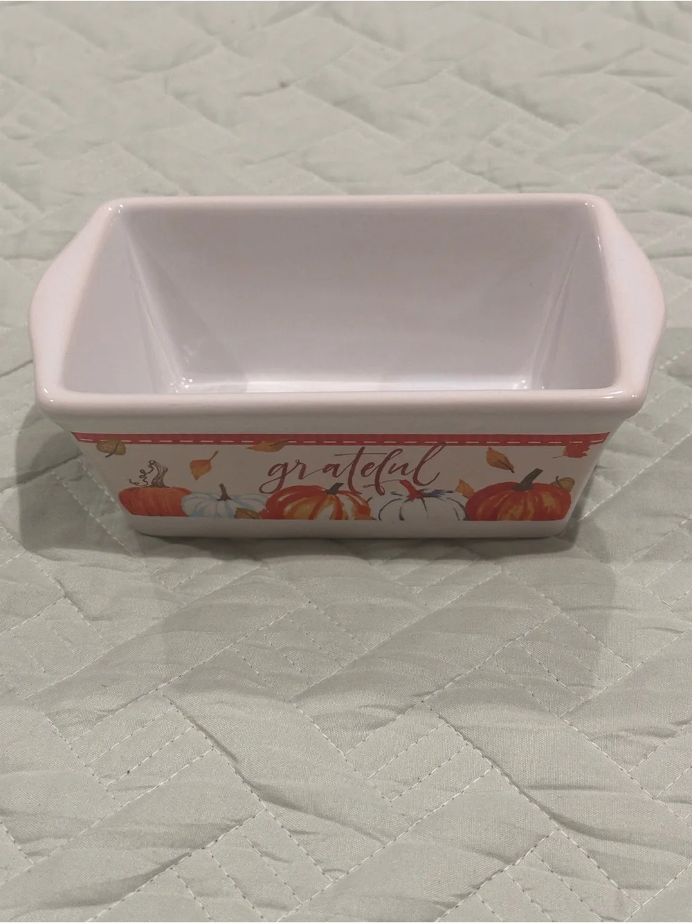 Set of 4 Royal Norfolk Happy Fall Pumpkin Ceramic Ramekins Soufflé Bowls 5”